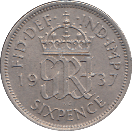 1937 SIXPENCE ( UNC ) - WORLD COINS - Cambridgeshire Coins