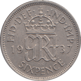 1937 SIXPENCE ( UNC ) - WORLD COINS - Cambridgeshire Coins
