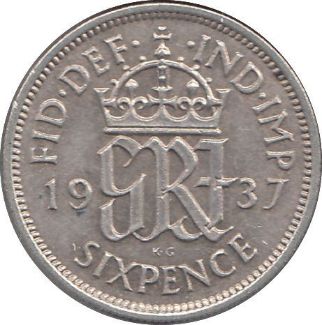 1937 SIXPENCE ( VF ) - SIXPENCE - Cambridgeshire Coins