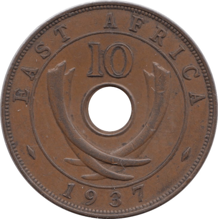 1937 TEN CENTS CENTS EAST AFRICA - WORLD COINS - Cambridgeshire Coins