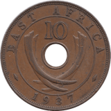 1937 TEN CENTS CENTS EAST AFRICA - WORLD COINS - Cambridgeshire Coins