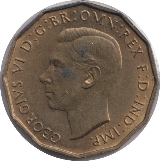 1937 THREE PENCE ( UNC ) - THREEPENCE - Cambridgeshire Coins