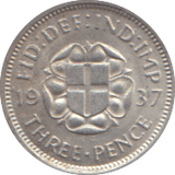 1937 THREEPENCE ( AUNC ) 2 - THREEPENCE - Cambridgeshire Coins