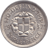 1937 THREEPENCE ( AUNC ) - THREEPENCE - Cambridgeshire Coins