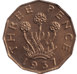 1937 THREEPENCE ( BU ) - THREEPENCE - Cambridgeshire Coins