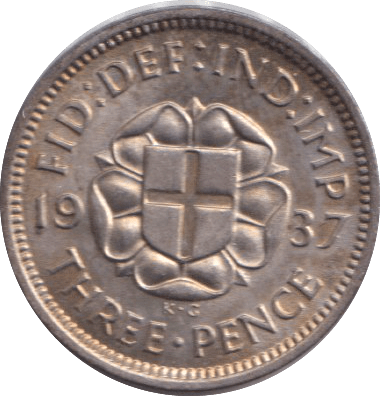 1937 THREEPENCE ( BU ) - THREEPENCE - Cambridgeshire Coins