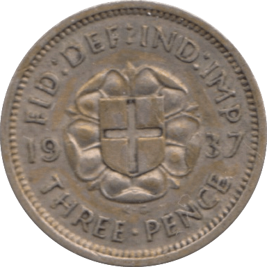 1937 THREEPENCE ( GVF ) - THREEPENCE - Cambridgeshire Coins