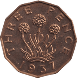 1937 THREEPENCE ( PROOF ) - THREEPENCE - Cambridgeshire Coins