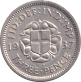 1937 THREEPENCE ( UNC ) 2 - Threepence - Cambridgeshire Coins