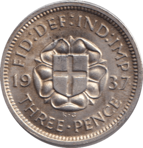 1937 THREEPENCE ( UNC ) - MAUNDY FOURPENCE - Cambridgeshire Coins