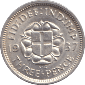 1937 THREEPENCE ( UNC ) - THREEPENCE - Cambridgeshire Coins