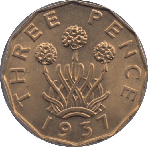 1937 THREEPENCE ( UNC ) - Threepence - Cambridgeshire Coins