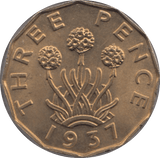 1937 THREEPENCE ( UNC ) - Threepence - Cambridgeshire Coins