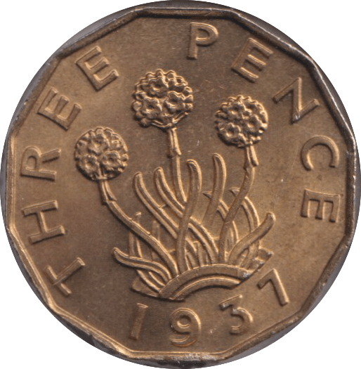 1937 THREEPENCE ( UNC ) - THREEPENCE - Cambridgeshire Coins