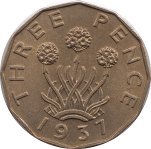 1937 THREEPENCE ( UNC ) - THREEPENCE - Cambridgeshire Coins