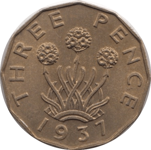 1937 THREEPENCE ( UNC ) - THREEPENCE - Cambridgeshire Coins