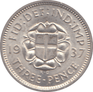 1937 THREEPENCE ( UNC ) - THREEPENCE - Cambridgeshire Coins