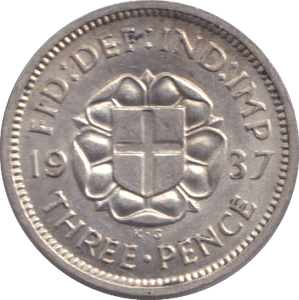 1937 THREEPENCE ( UNC ) - THREEPENCE - Cambridgeshire Coins