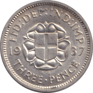 1937 THREEPENCE ( UNC ) - THREEPENCE - Cambridgeshire Coins