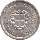 1937 THREEPENCE ( UNC ) - THREEPENCE - Cambridgeshire Coins