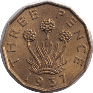 1937 THREEPENCE ( UNC ) - THREEPENCE - Cambridgeshire Coins
