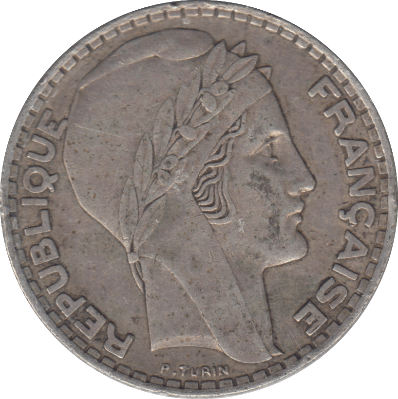 1938 20 FRANCS FRANCE - WORLD COINS - Cambridgeshire Coins