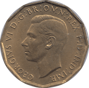 1938 BRASS THREEPENCE ( AUNC ) - THREEPENCE - Cambridgeshire Coins