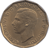 1938 BRASS THREEPENCE ( AUNC ) - THREEPENCE - Cambridgeshire Coins