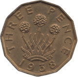 1938 BRASS THREEPENCE ( UNC ) - THREEPENCE - Cambridgeshire Coins