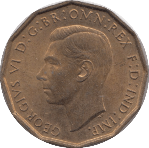 1938 BRASS THREEPENCE ( UNC ) - THREEPENCE - Cambridgeshire Coins