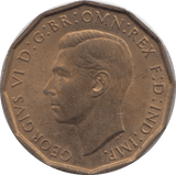 1938 BRASS THREEPENCE ( UNC ) - THREEPENCE - Cambridgeshire Coins