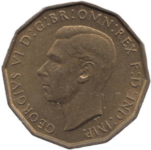 1938 BRASS THREEPENCE ( UNC ) - Threepence - Cambridgeshire Coins