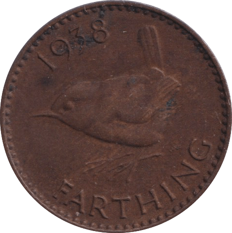 1938 FARTHING ( GVF ) - FARTHING - Cambridgeshire Coins
