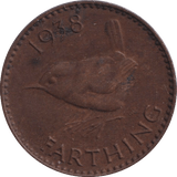 1938 FARTHING ( GVF ) - FARTHING - Cambridgeshire Coins