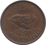 1938 FARTHING ( UNC ) - Farthing - Cambridgeshire Coins