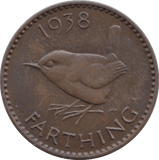 1938 FARTHING ( UNC ) - Farthing - Cambridgeshire Coins