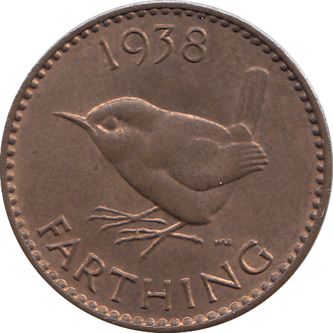 1938 FARTHING ( UNC ) - FARTHING - Cambridgeshire Coins