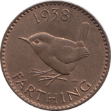 1938 FARTHING ( UNC ) - FARTHING - Cambridgeshire Coins