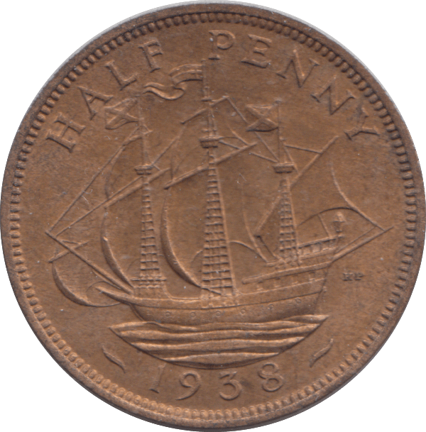 1938 HALF PENNY ( UNC ) - HALFPENNY - Cambridgeshire Coins