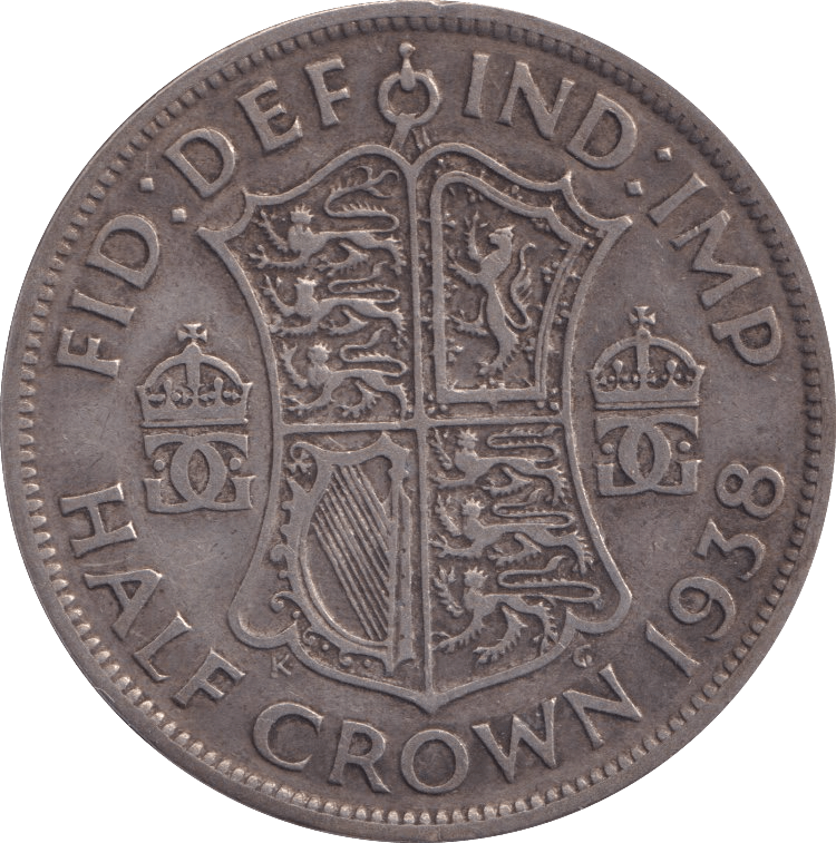 1938 HALFCROWN ( FINE) - Halfcrown - Cambridgeshire Coins