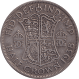 1938 HALFCROWN ( FINE) - Halfcrown - Cambridgeshire Coins