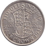 1938 HALFCROWN ( UNC ) - HALFCROWN - Cambridgeshire Coins