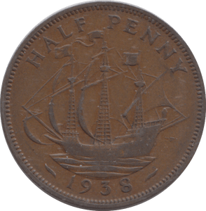 1938 HALFPENNY ( VF ) - HALFPENNY - Cambridgeshire Coins