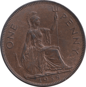 1938 PENNY ( AUNC ) - PENNY - Cambridgeshire Coins
