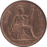 1938 PENNY ( EF ) - PENNY - Cambridgeshire Coins