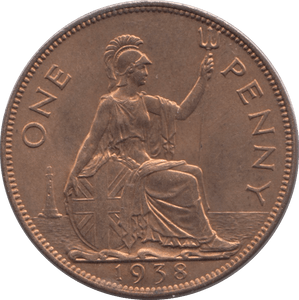 1938 PENNY ( UNC ) 3 A - PENNY - Cambridgeshire Coins