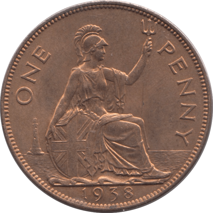 1938 PENNY ( UNC ) 3 A - PENNY - Cambridgeshire Coins