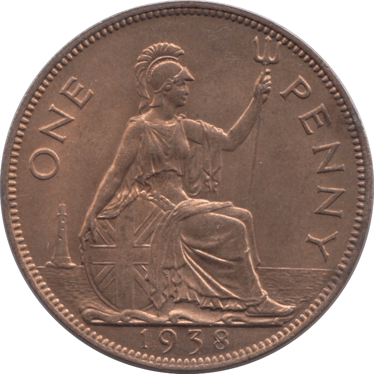 1938 PENNY ( UNC ) 5 A - PENNY - Cambridgeshire Coins