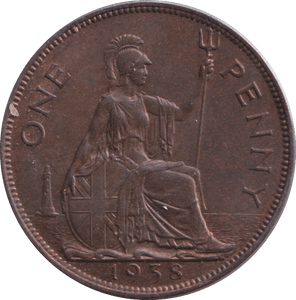 1938 PENNY ( UNC ) - PENNY - Cambridgeshire Coins