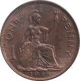1938 PENNY ( UNC ) - PENNY - Cambridgeshire Coins